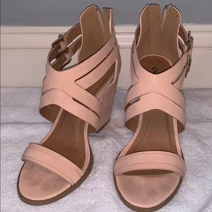 Blush wedding heels